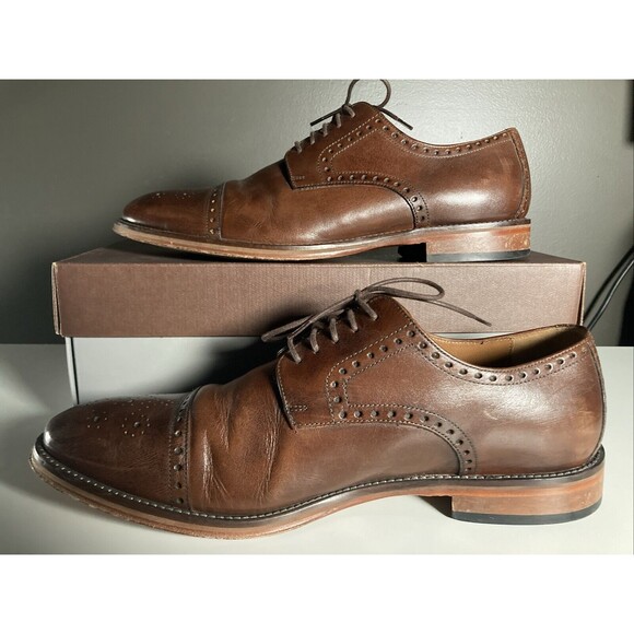 Johnston & Murphy Dempsey Dress Shoes (Men’s Size 11) Leather Oxfords Cap Toe - Picture 4 of 13
